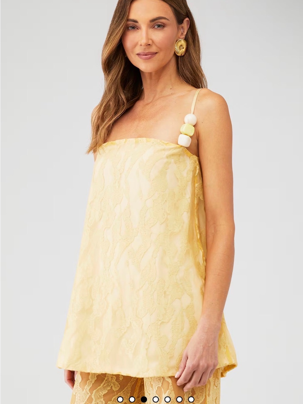 BAOBAB Porto Lace Top Yellow Size S - Picture 3 of 7
